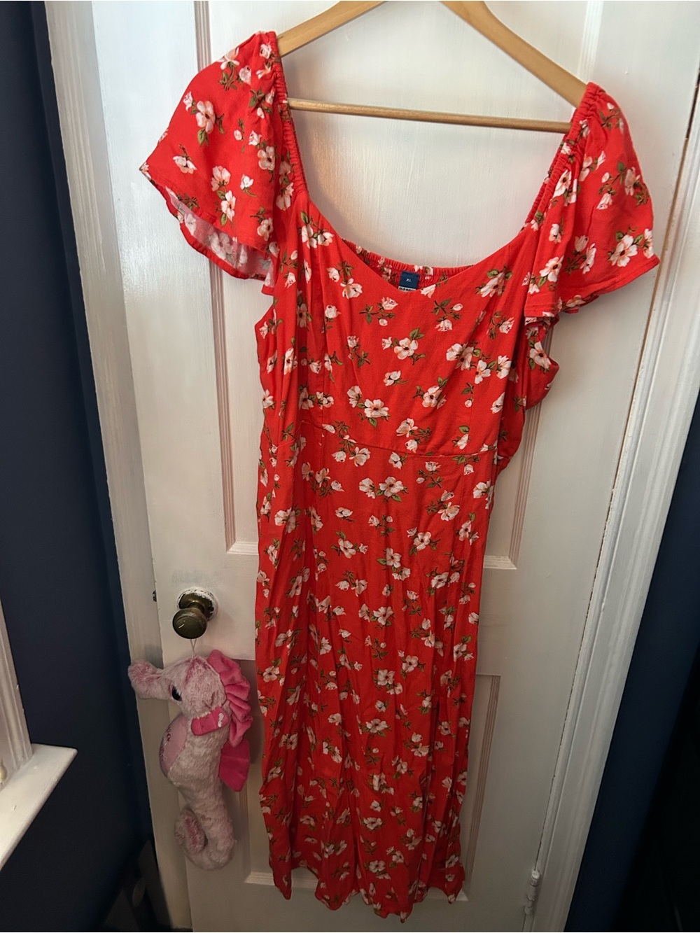 Old Navy Red Floral Dress